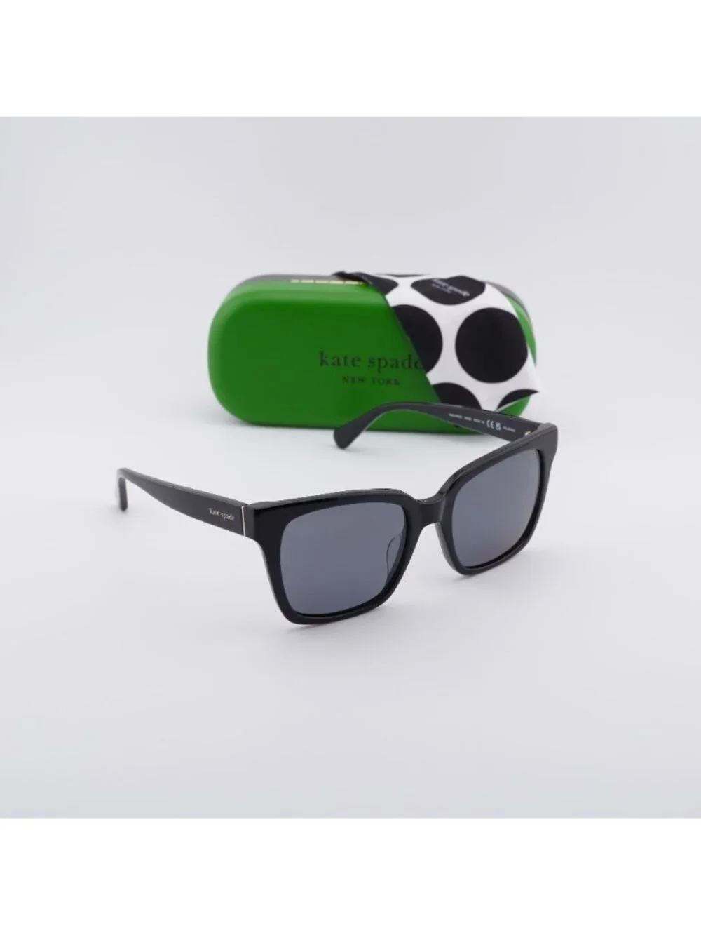 Kate Spade HARLOW/G/S 02M2 M9 Square Sunglasses - Black / Grey Polarized